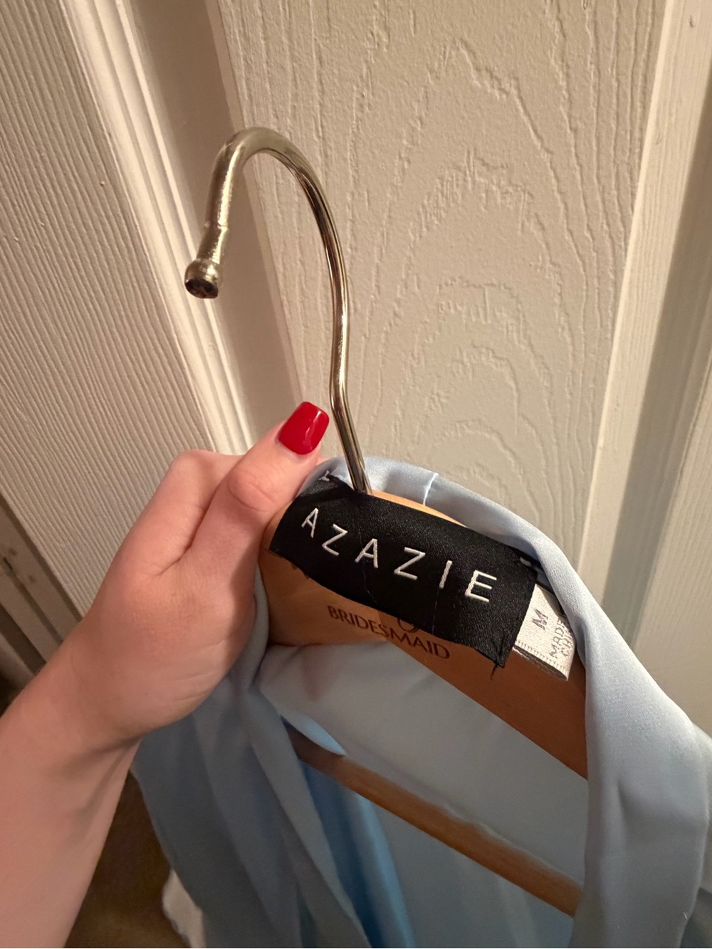 Azazie Mist Blue Robe - Picture 3 of 4